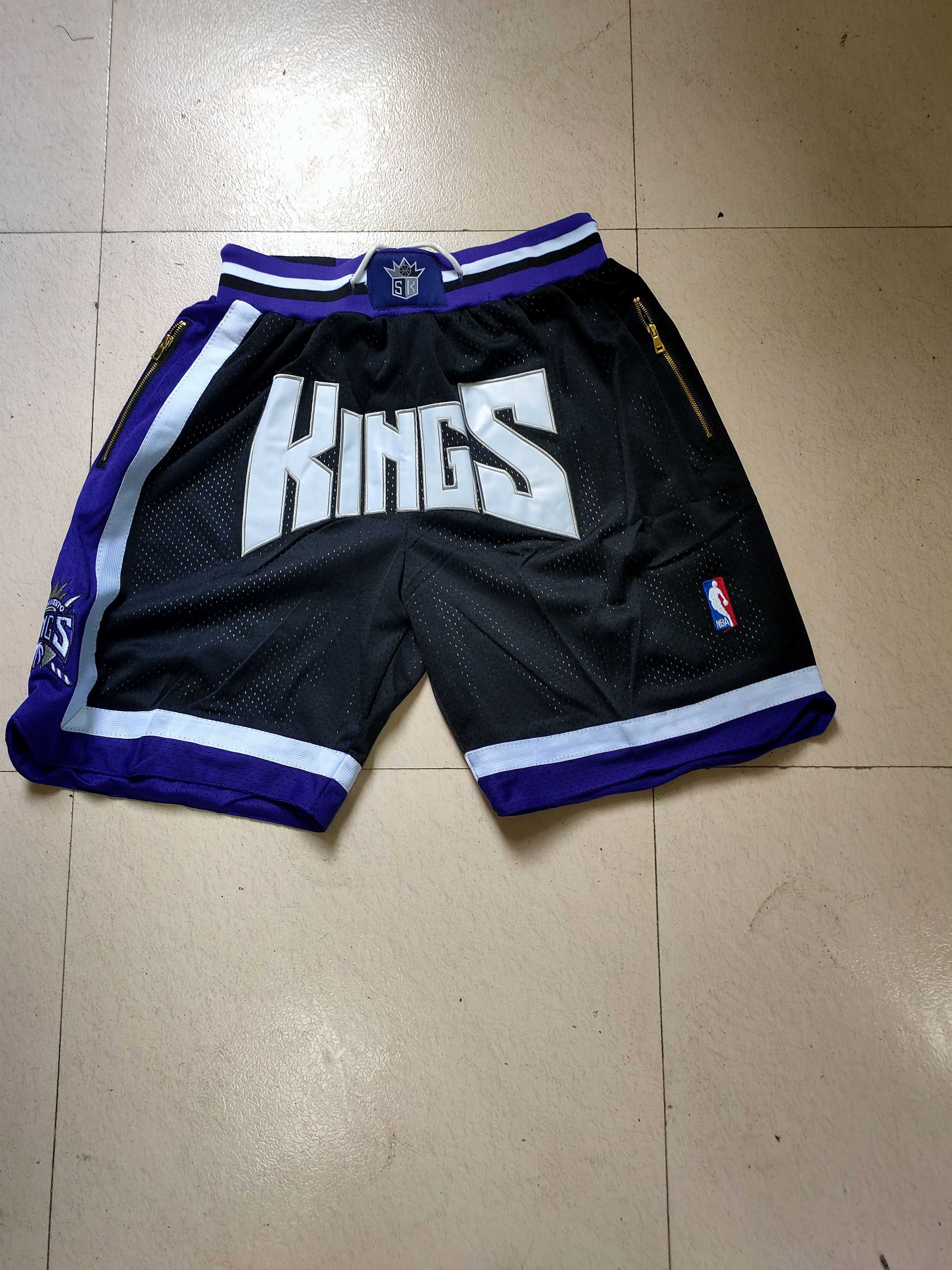Men NBA 2021 Sacramento Kings Black Shorts
